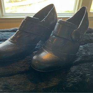 Clarks heeled half boots